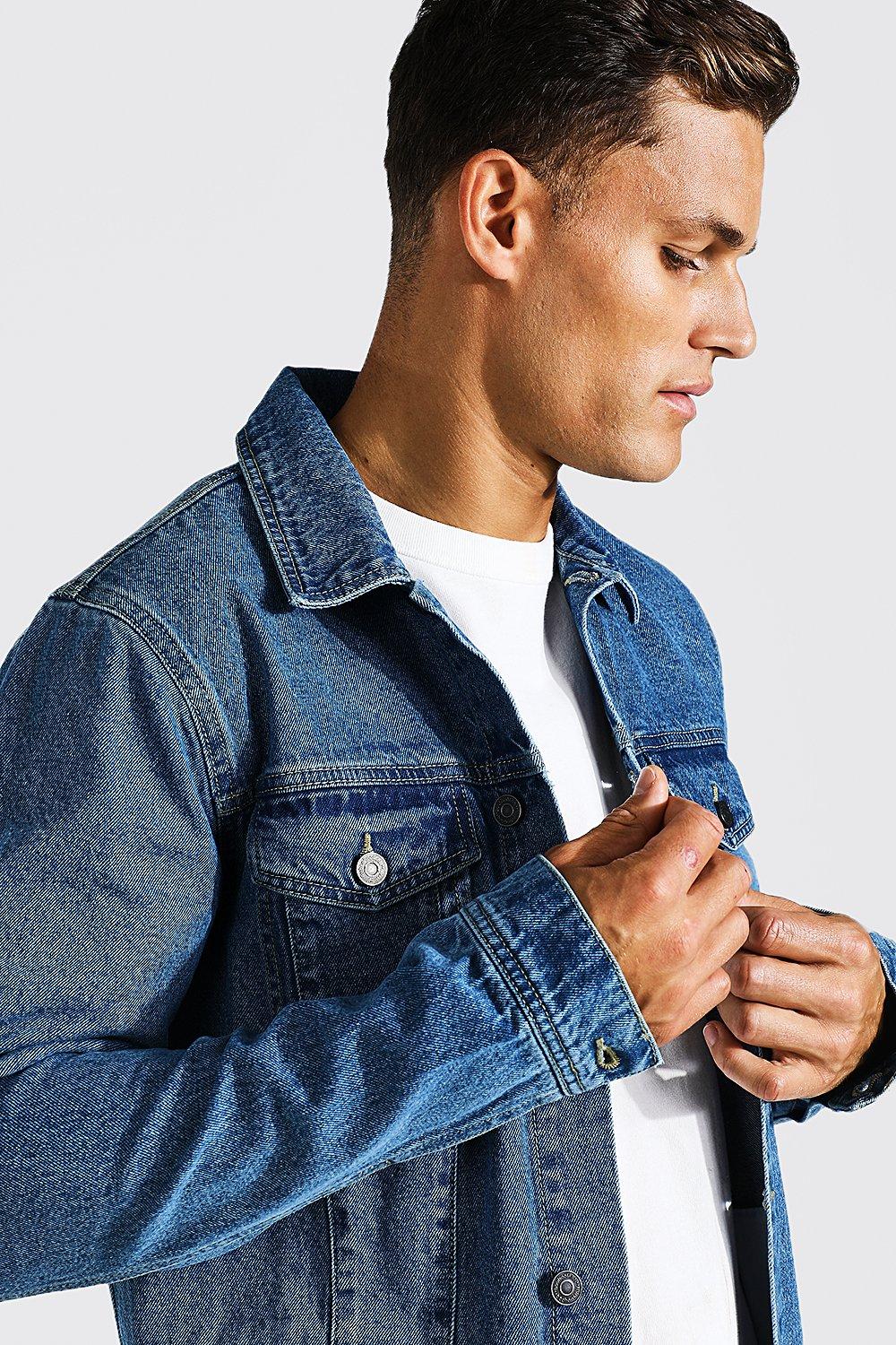 Mens jean jacket hot sale tall